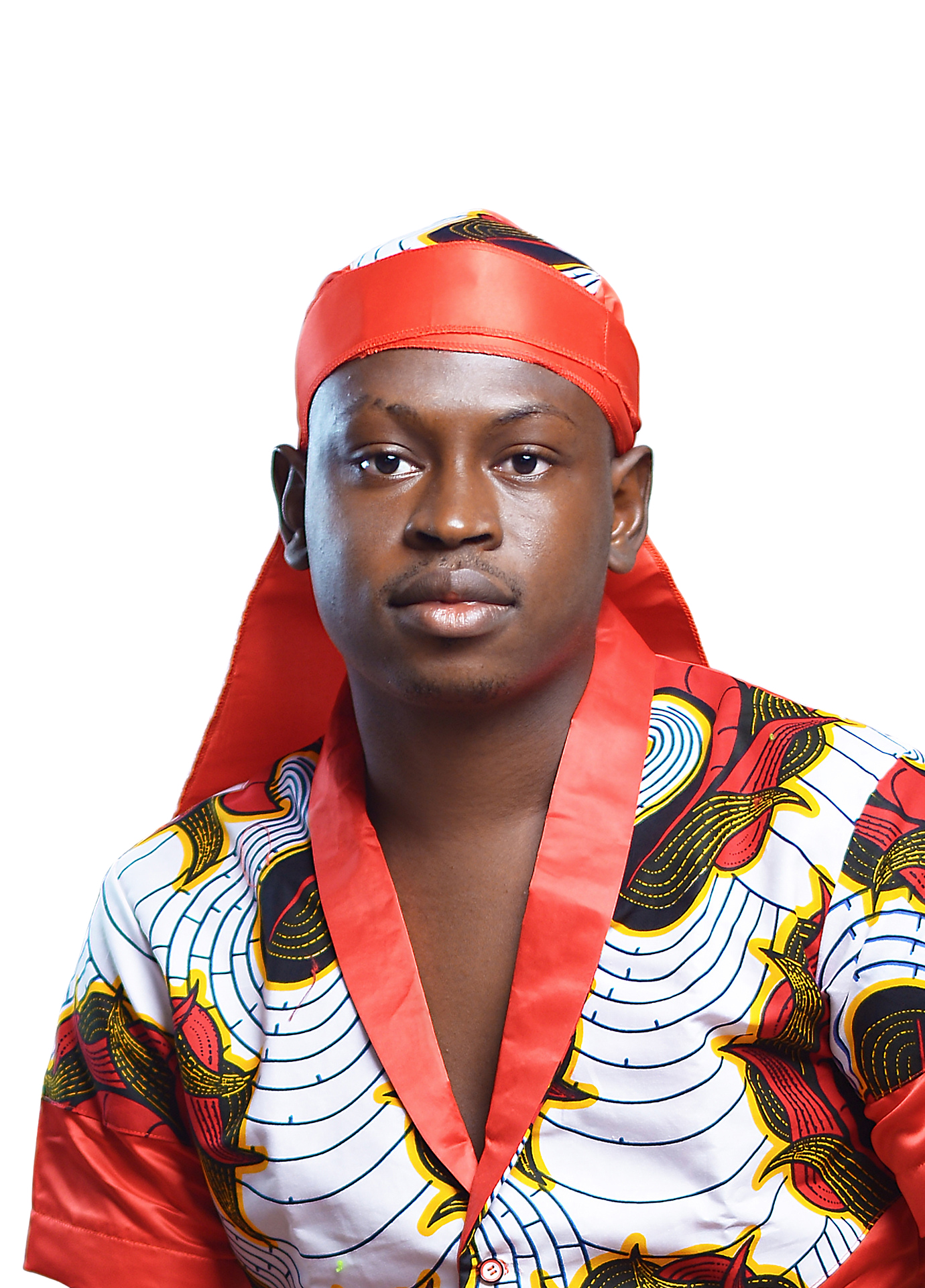 Durag Satin marron/wax rouge